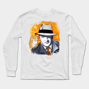 George Sanders - An illustration by Paul Cemmick Long Sleeve T-Shirt